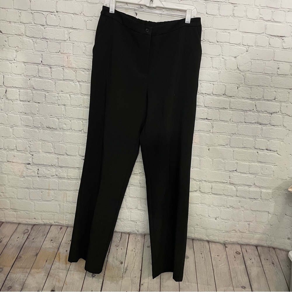 Linea Black Dress Straight Leg Women’s Pants Work Bottoms Size 12